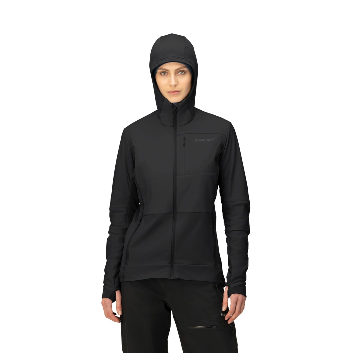 Norrøna Women's Falketind Alpha90 Insulated Zip Hood Caviar