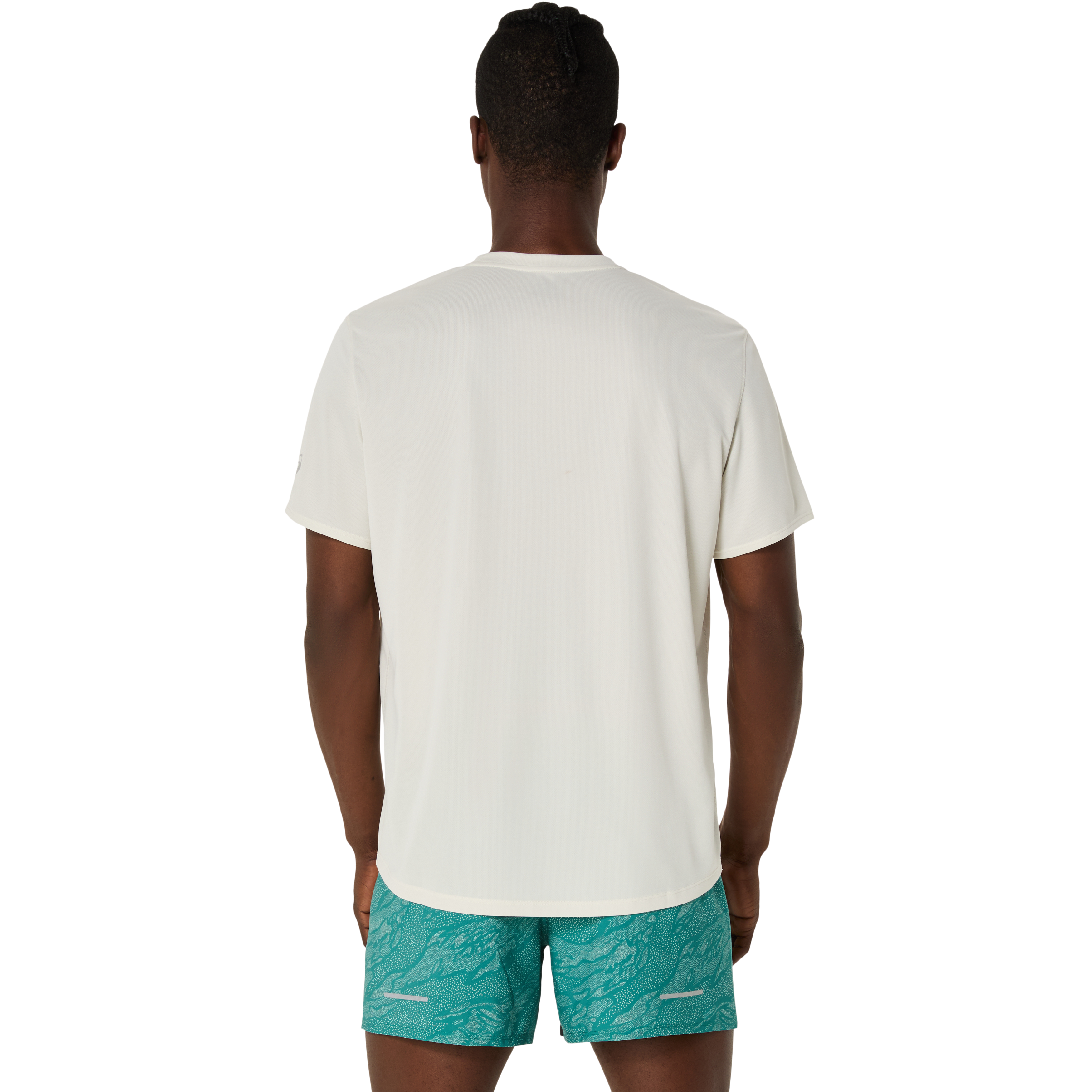 Asics Men's Fujitrail Logo Short Sleeve Top Birch/white Sage/rainy Lake