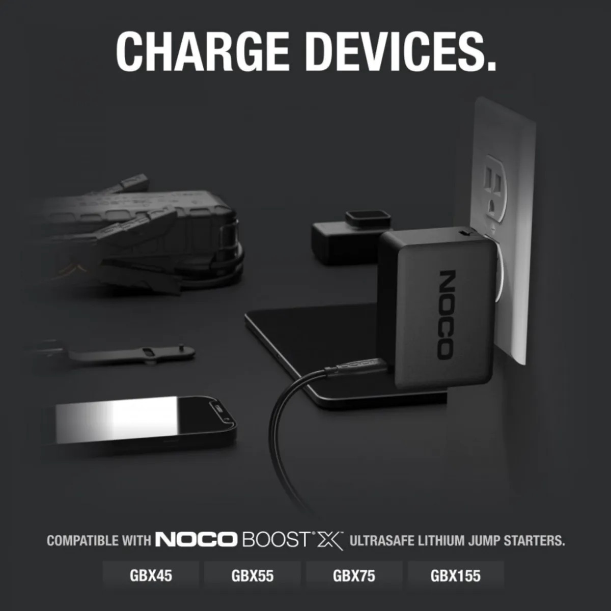 Noco 65w Hurtiglader Til Gbx45 / Gbx55 / Gbx75 / Gbx155
