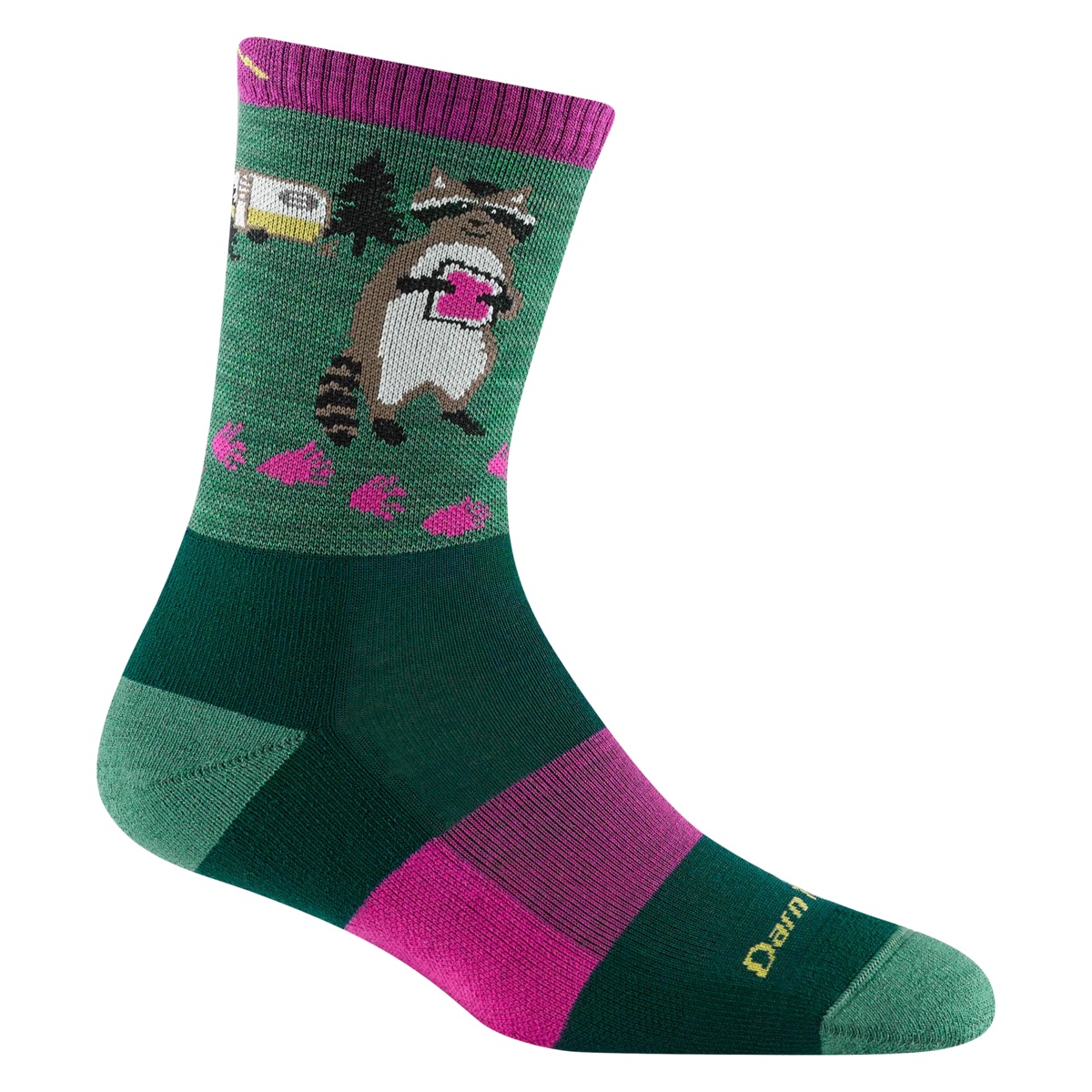 Darn Tough Critter Club Micro Crew Lightweight With Cushion Teal