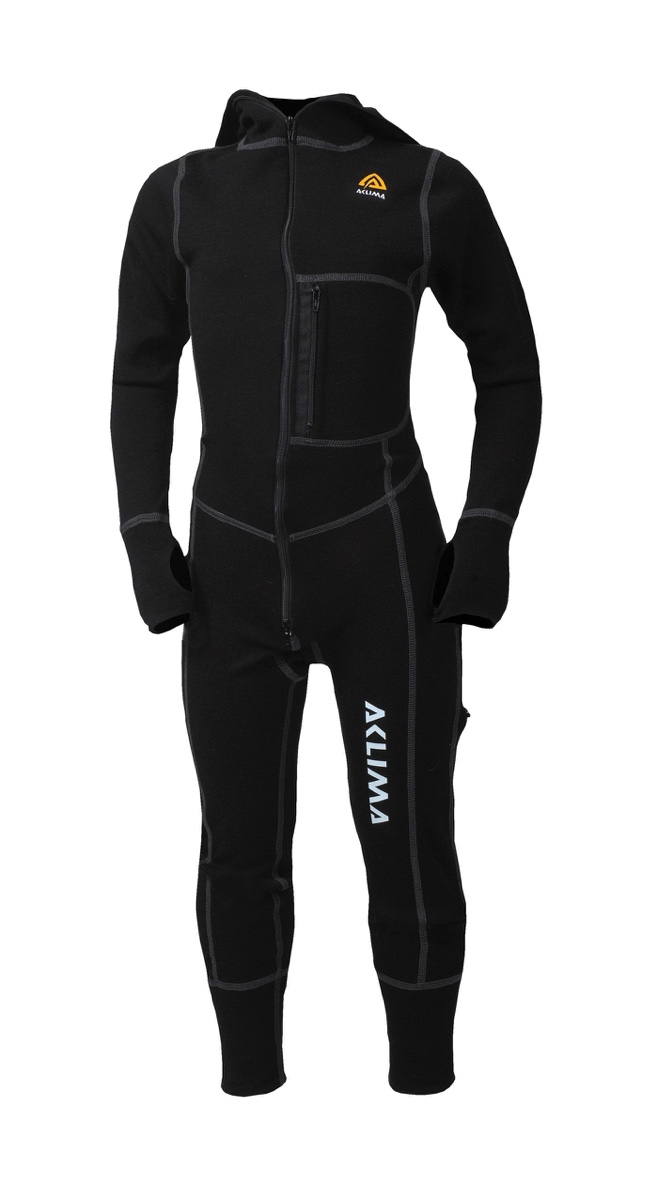Aclima Kids' Warmwool Overall Jet Black
