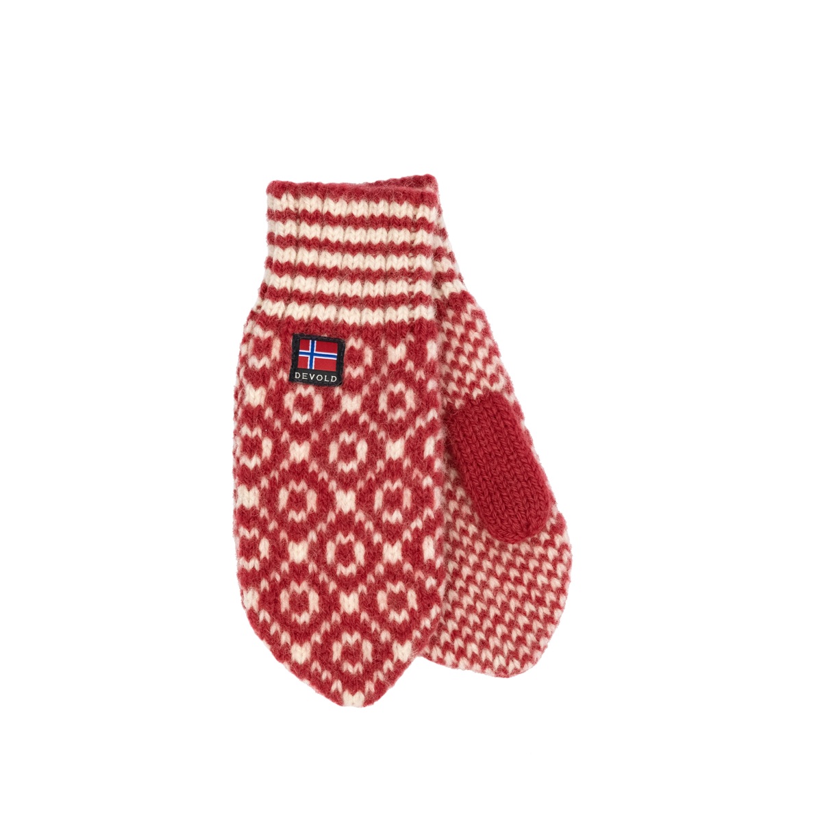 Devold Svalbard Mittens Hindberry/Offwhite