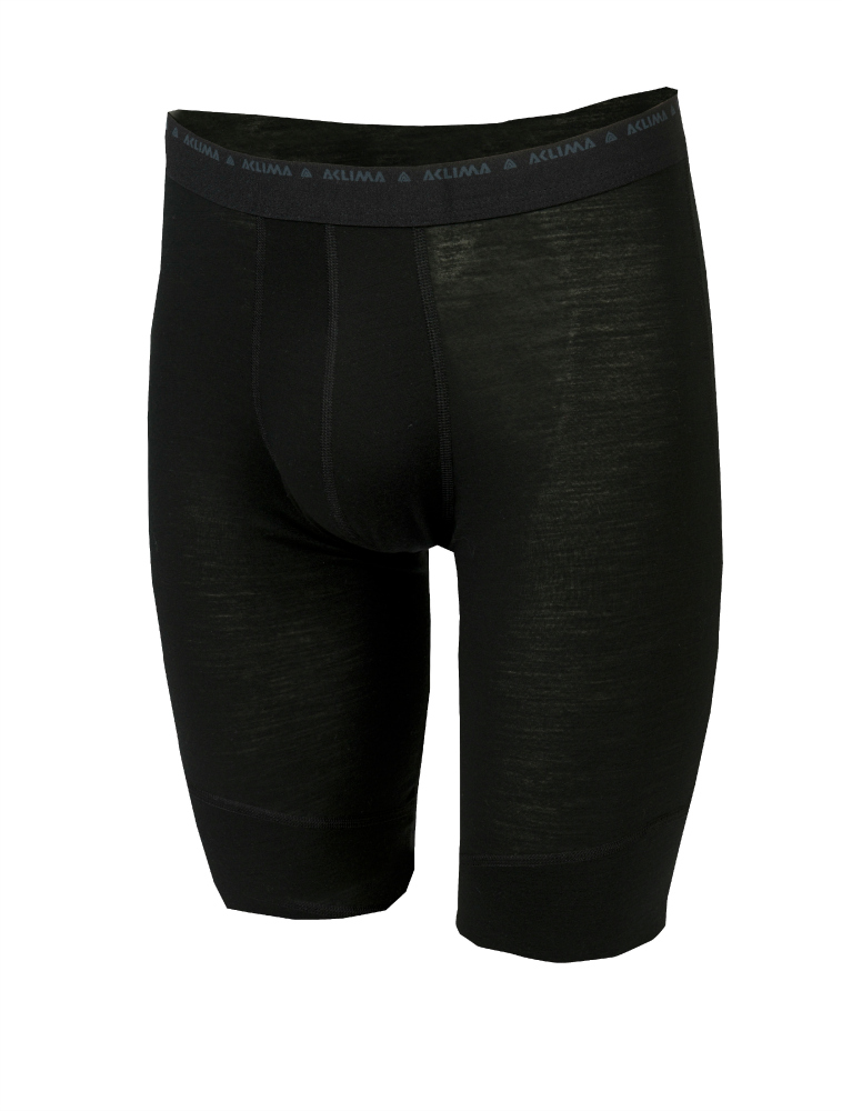Aclima Men's LightWool Shorts Long Jet Black