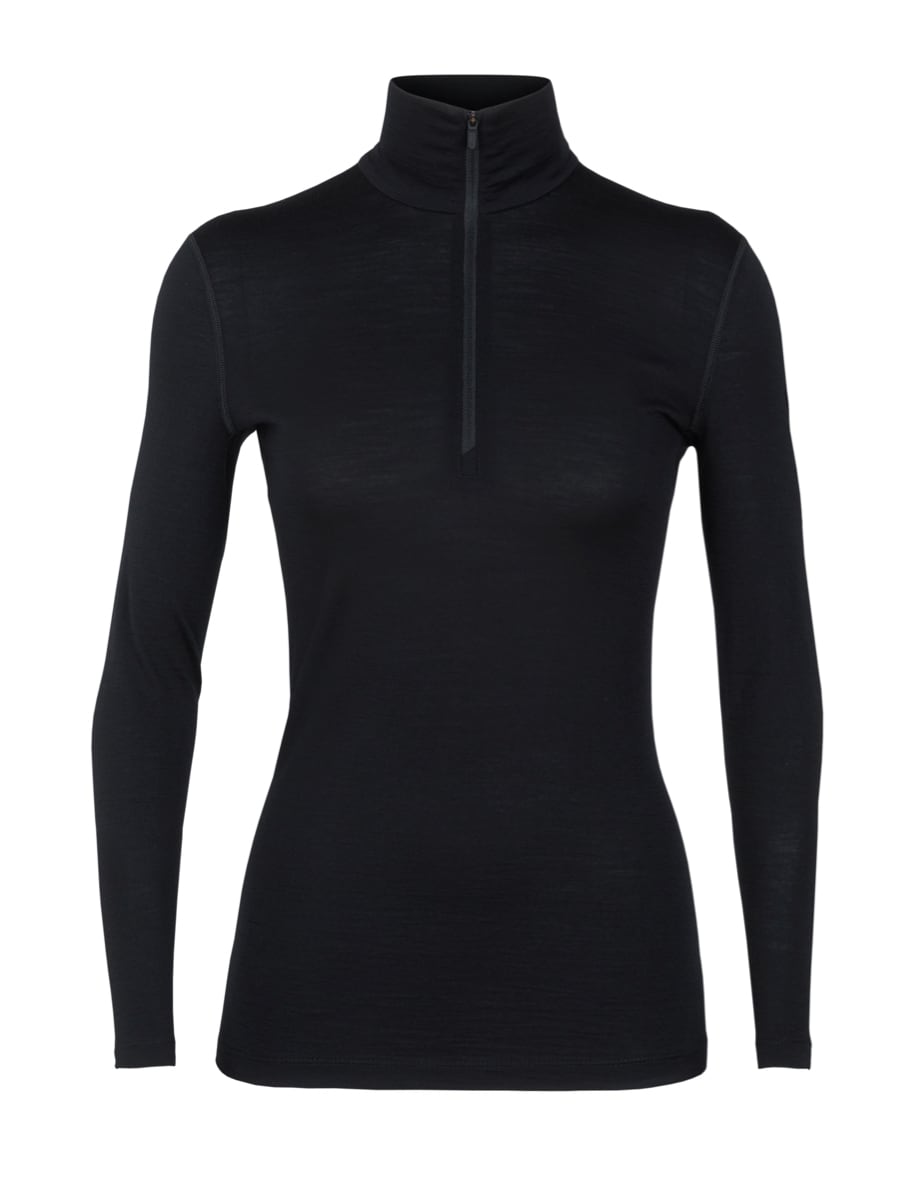 Icebreaker Women's 200 Oasis Longsleeve Half Zip Black