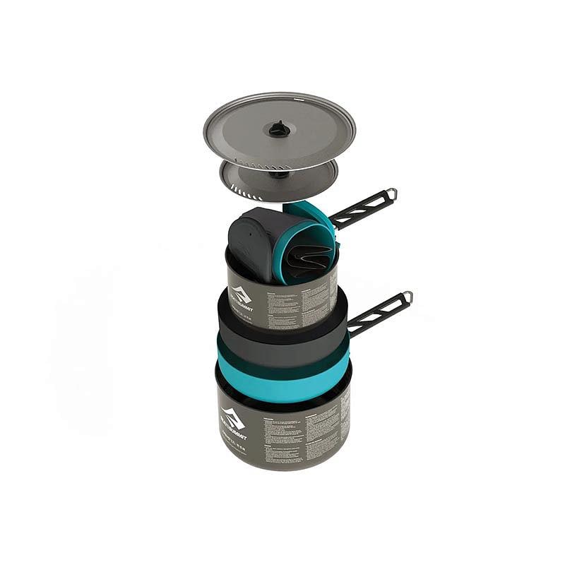 Sea To Summit ALPHA 2.2 COOKSET 2P W SACK Pacific Blue/Grey