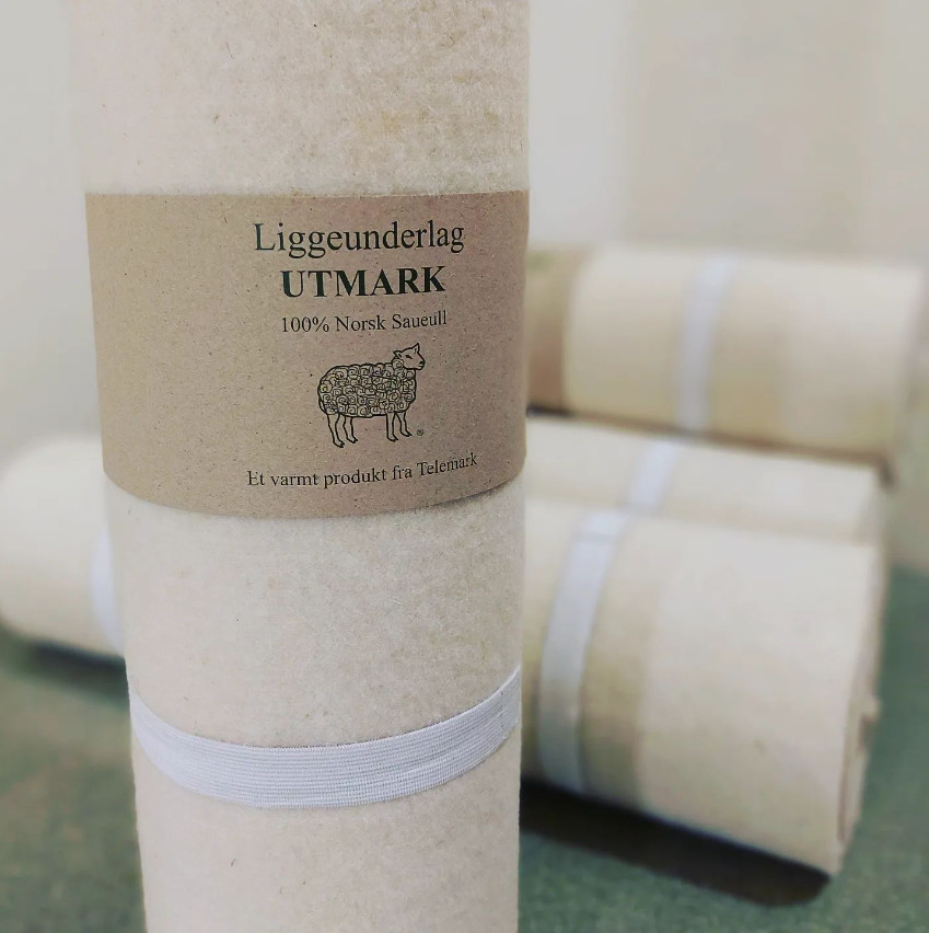 Norsk Ullsåle Liggeunderlag Utmark 59cm X 190cm Hvit