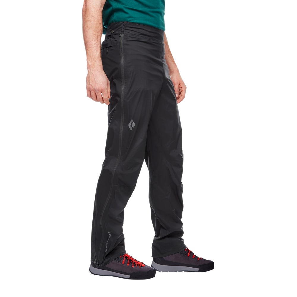 Black Diamond Men StormLine Stretch Full Zip Rain Pants Black
