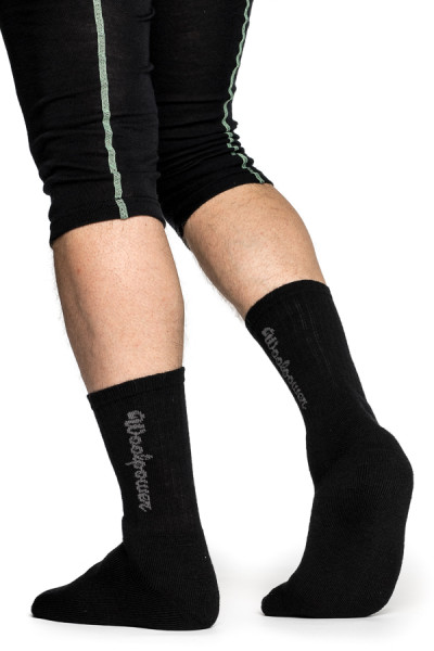 Woolpower Socks Logo 400 Black