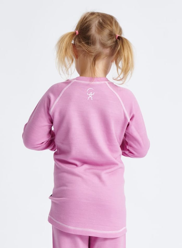 Isbjörn of Sweden Kids' Husky Sweater Baselayer Frost Pink