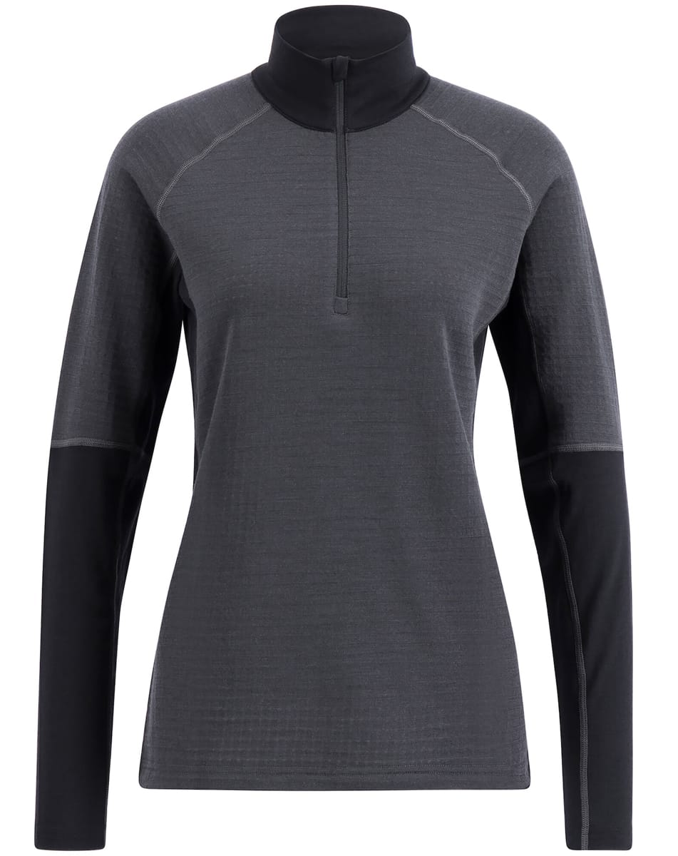 Lundhags Women's Prime Merino Half Zip Charcoal/Black