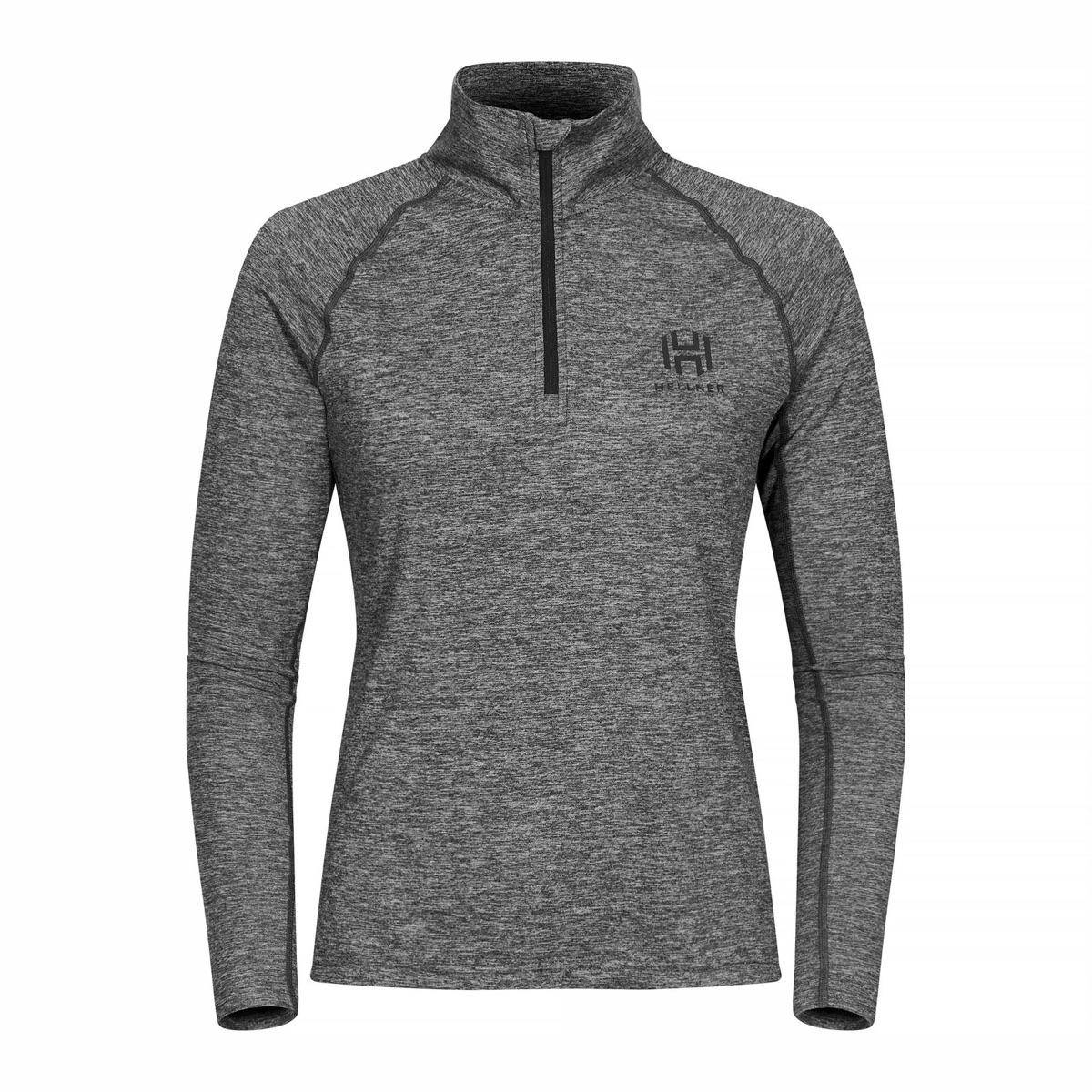 Hellner Nunis Halfzip Ls Tee Wmn Black Beauty Melange