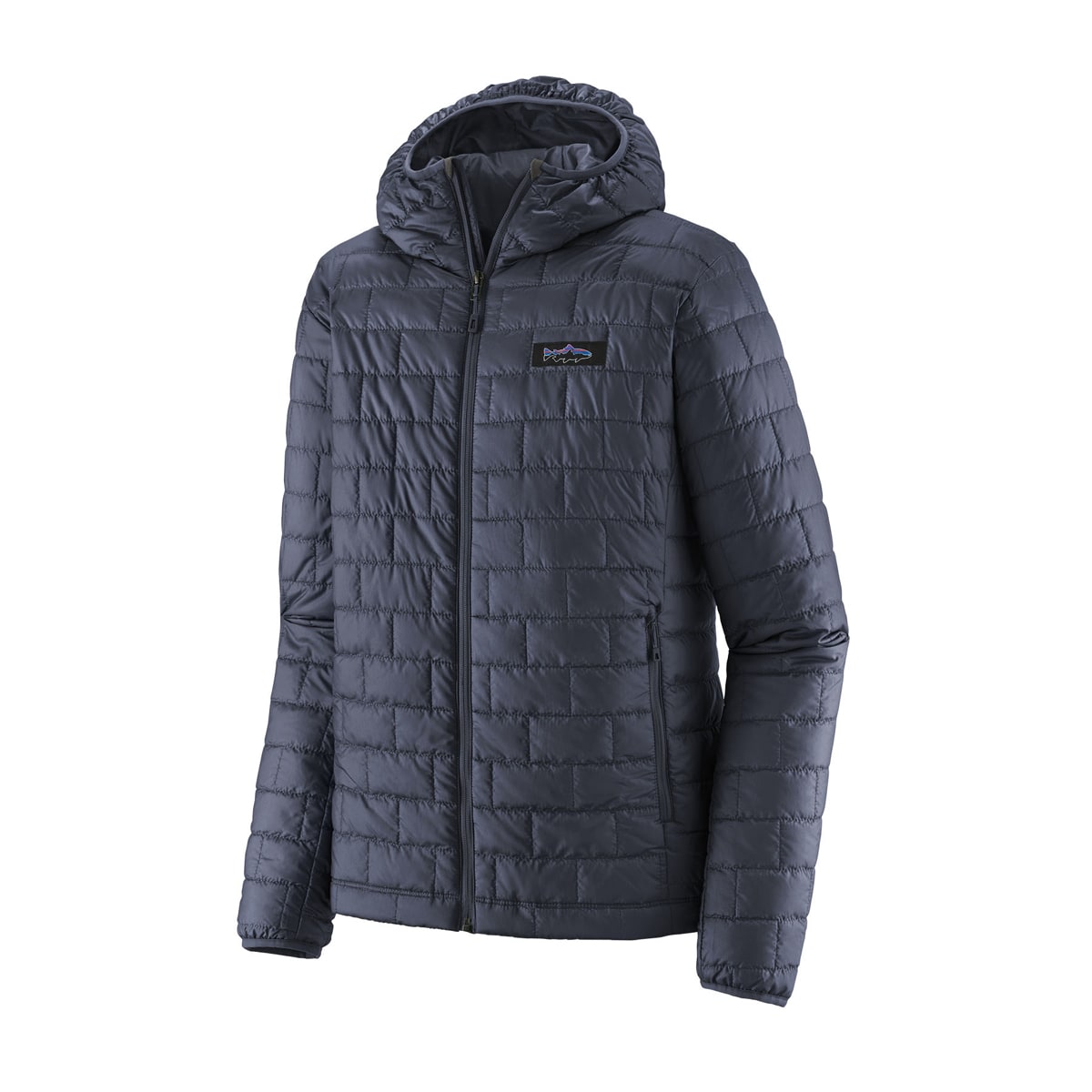 Patagonia M's Nano Puff Fitz Roy Trout Hoody Smolder Blue