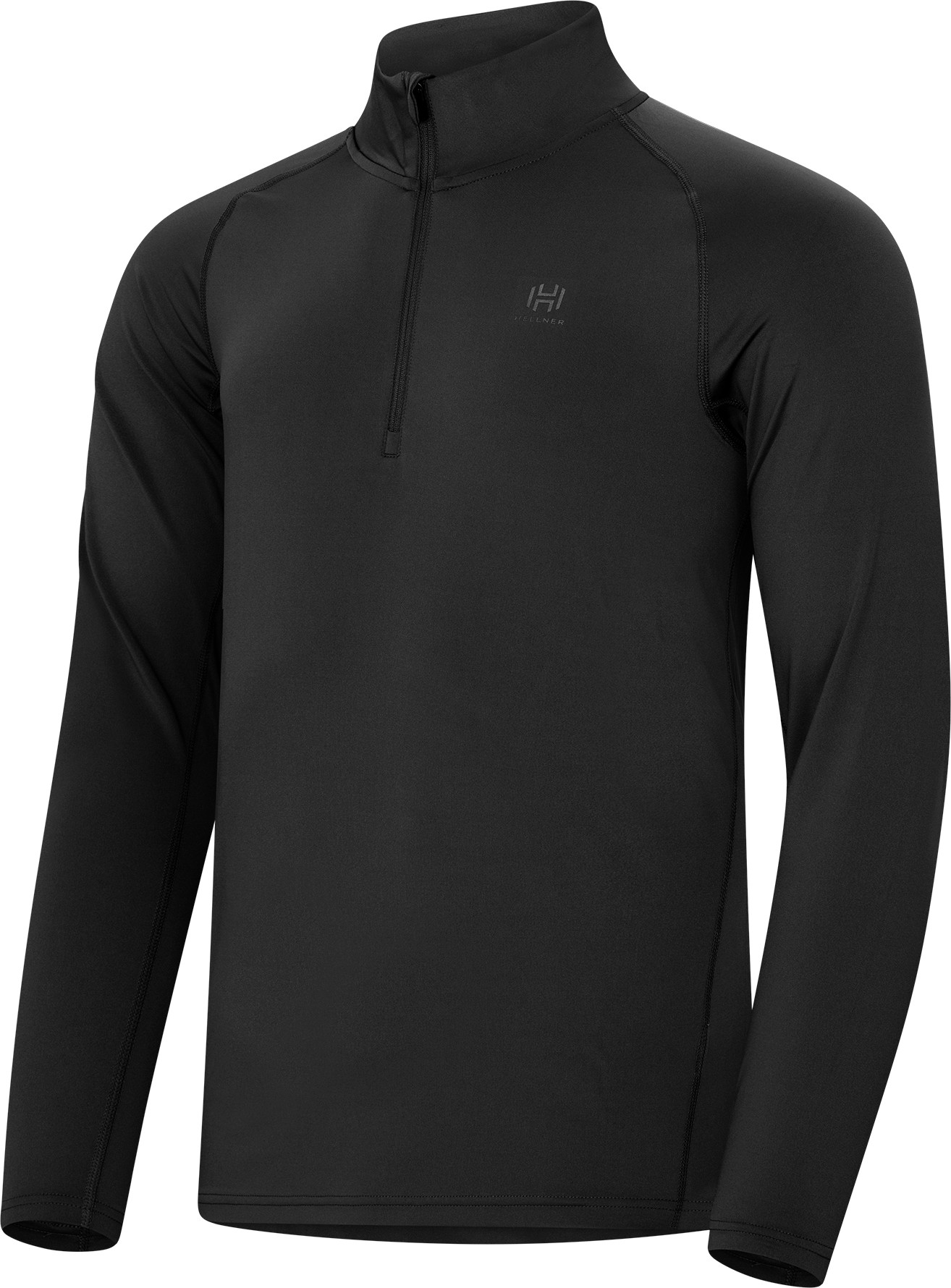Hellner Core Running Halfzip Ls Tee Men Black Beauty