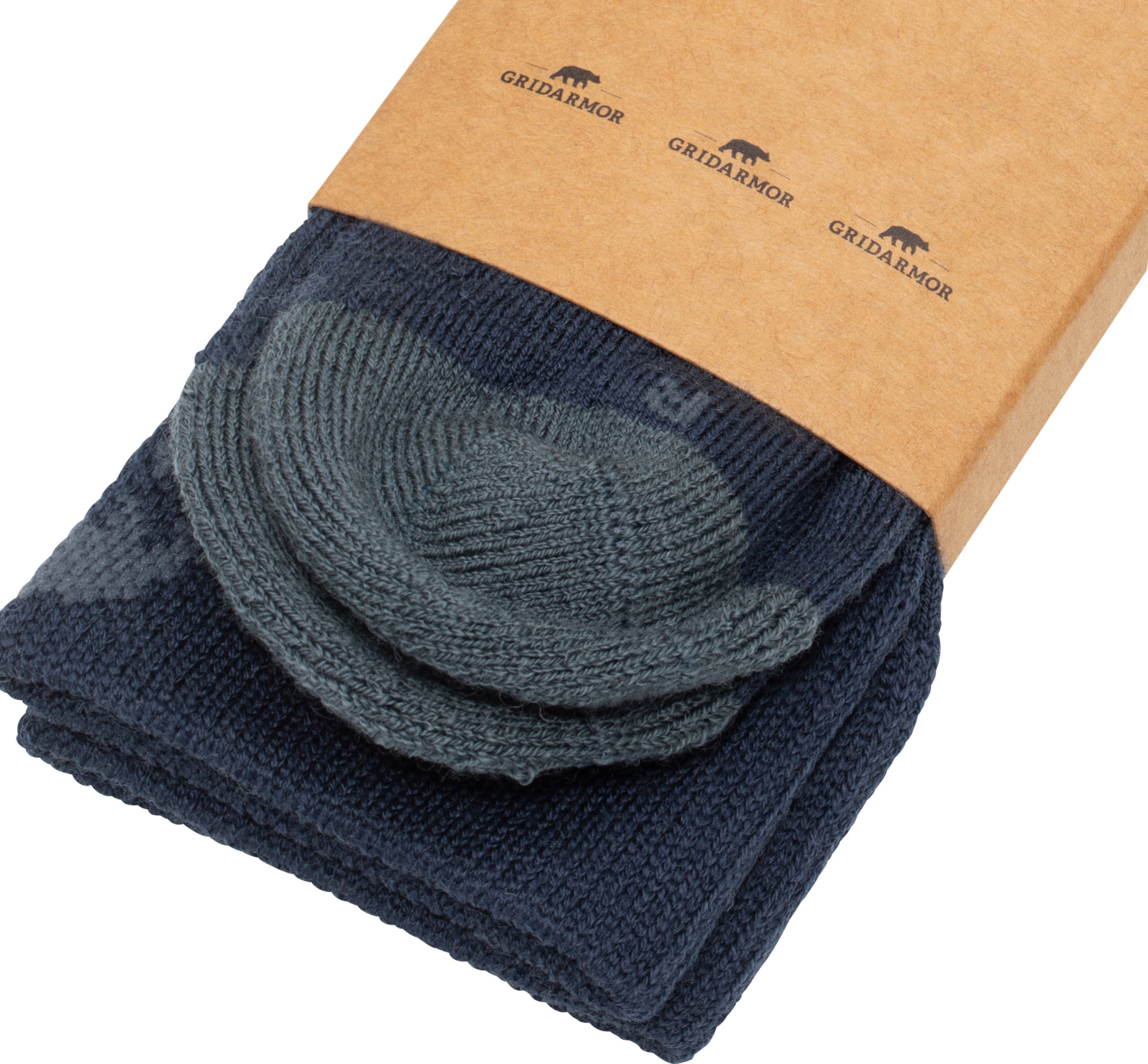 Gridarmor Kids' Alpin Merino Ski Sokk Jr Blue/Grey