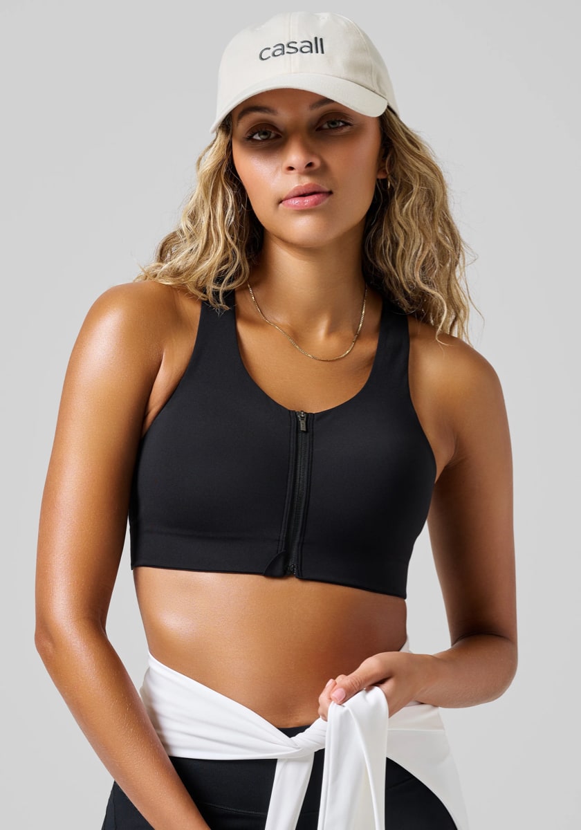Casall Impact Zip Sports Bra Black