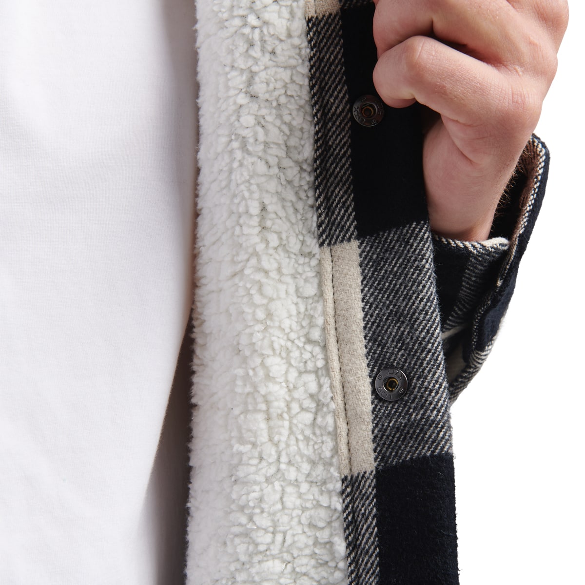 Black Diamond Men's Project Lined Flannel Black-Off White Plaid