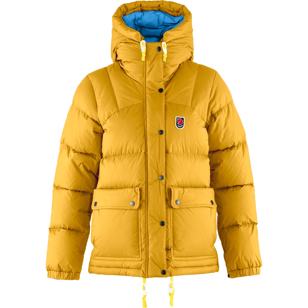 Fjällräven Women's Expedition Down Lite Jacket Mustard Yellow-Un Blue