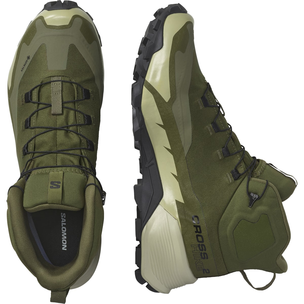 Salomon Men's Cross Hike 2 Mid GORE-TEX Olive Night/Moss Gray/Black