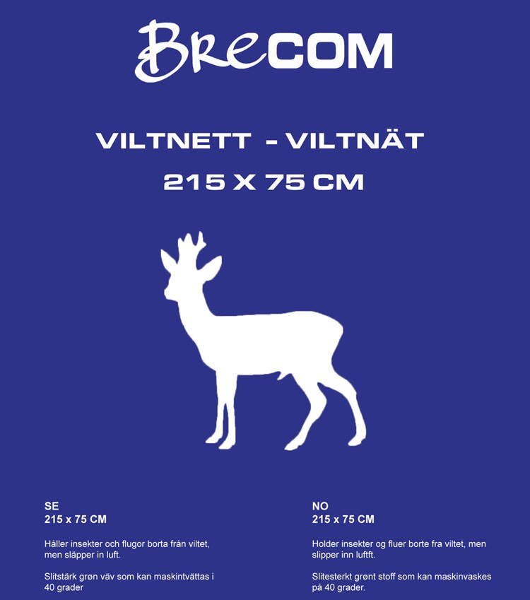 Brecom Viltnett RÅDYR 215X75 cm