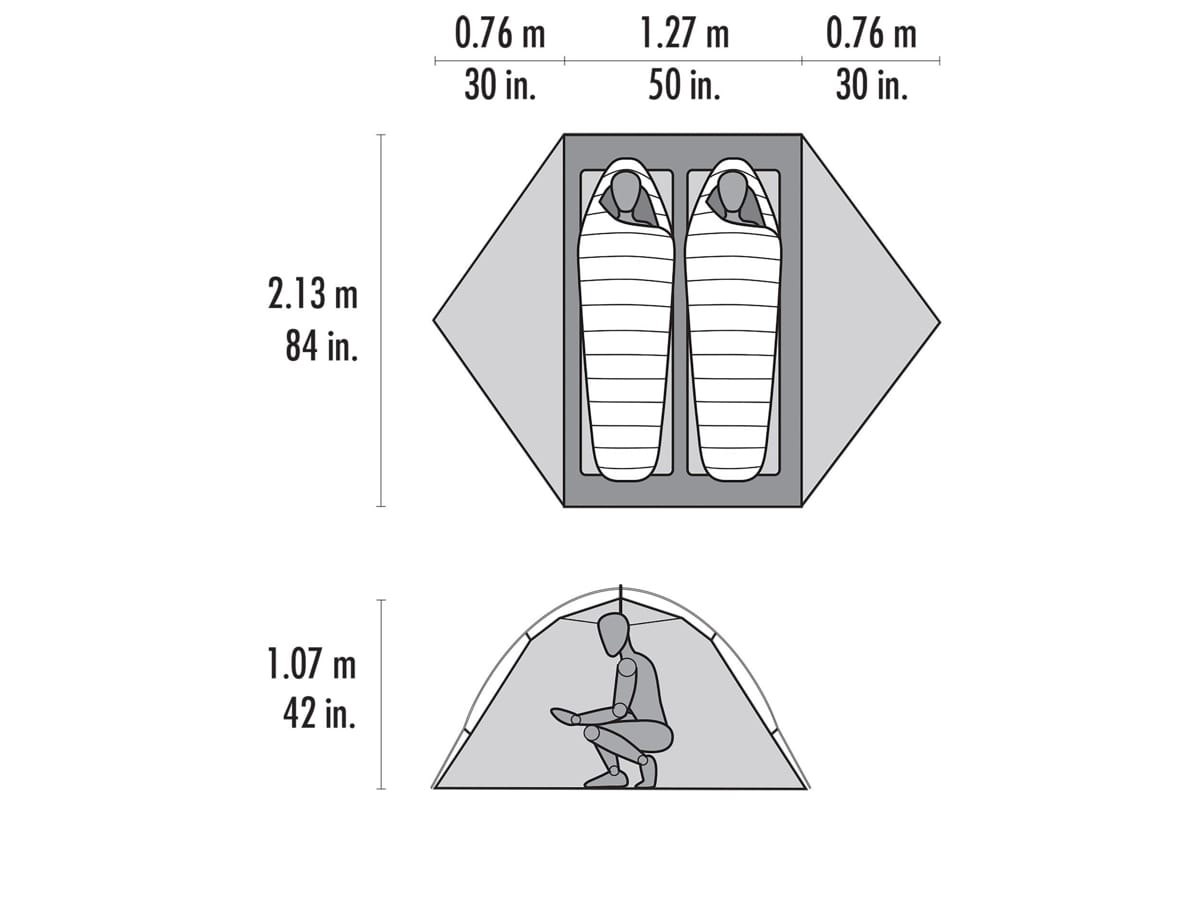 MSR Access 2 Tent Lt Grey