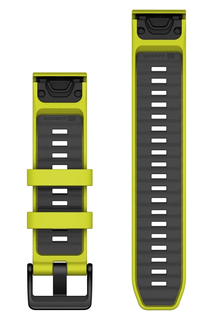 Garmin Quickfit Watch Bands Amp Yellow/graphite Silicone