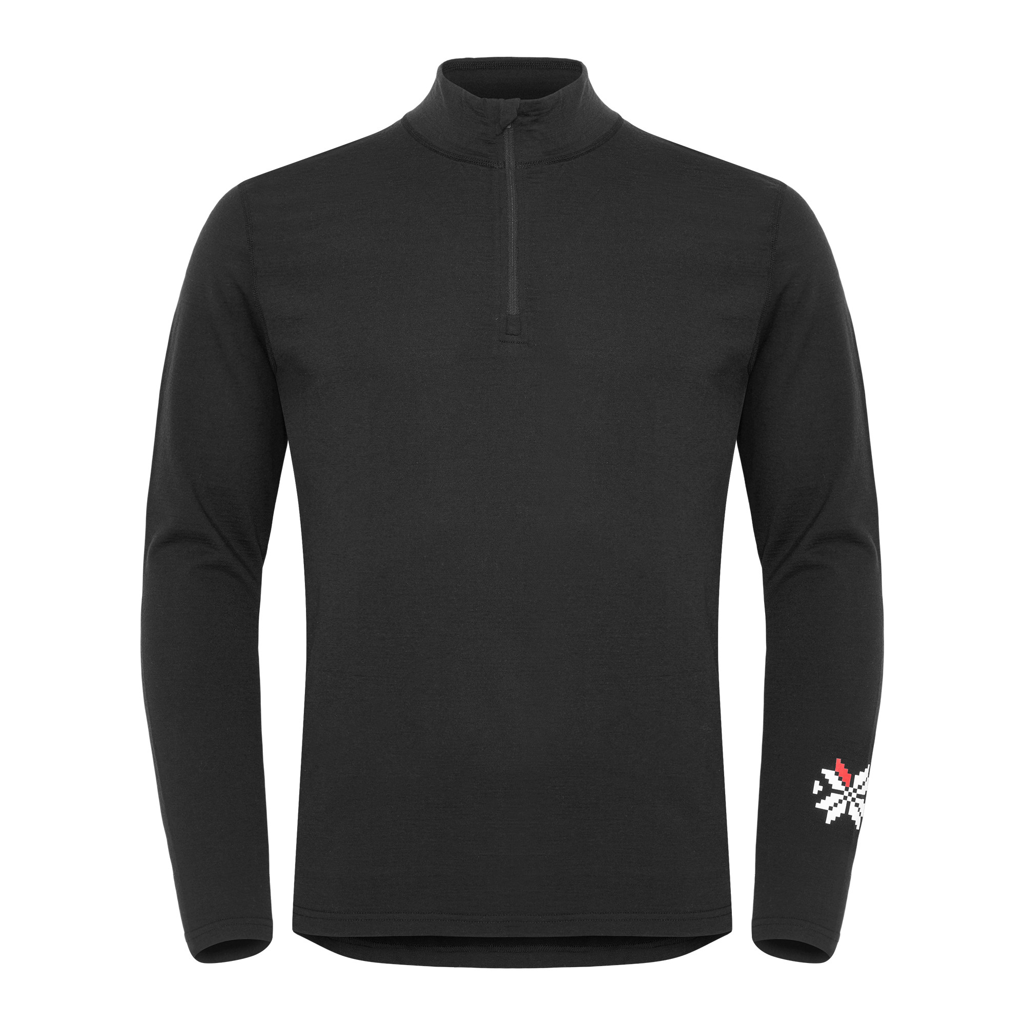 Gridarmor Merino Undertøy Zip Top Men Black Beauty