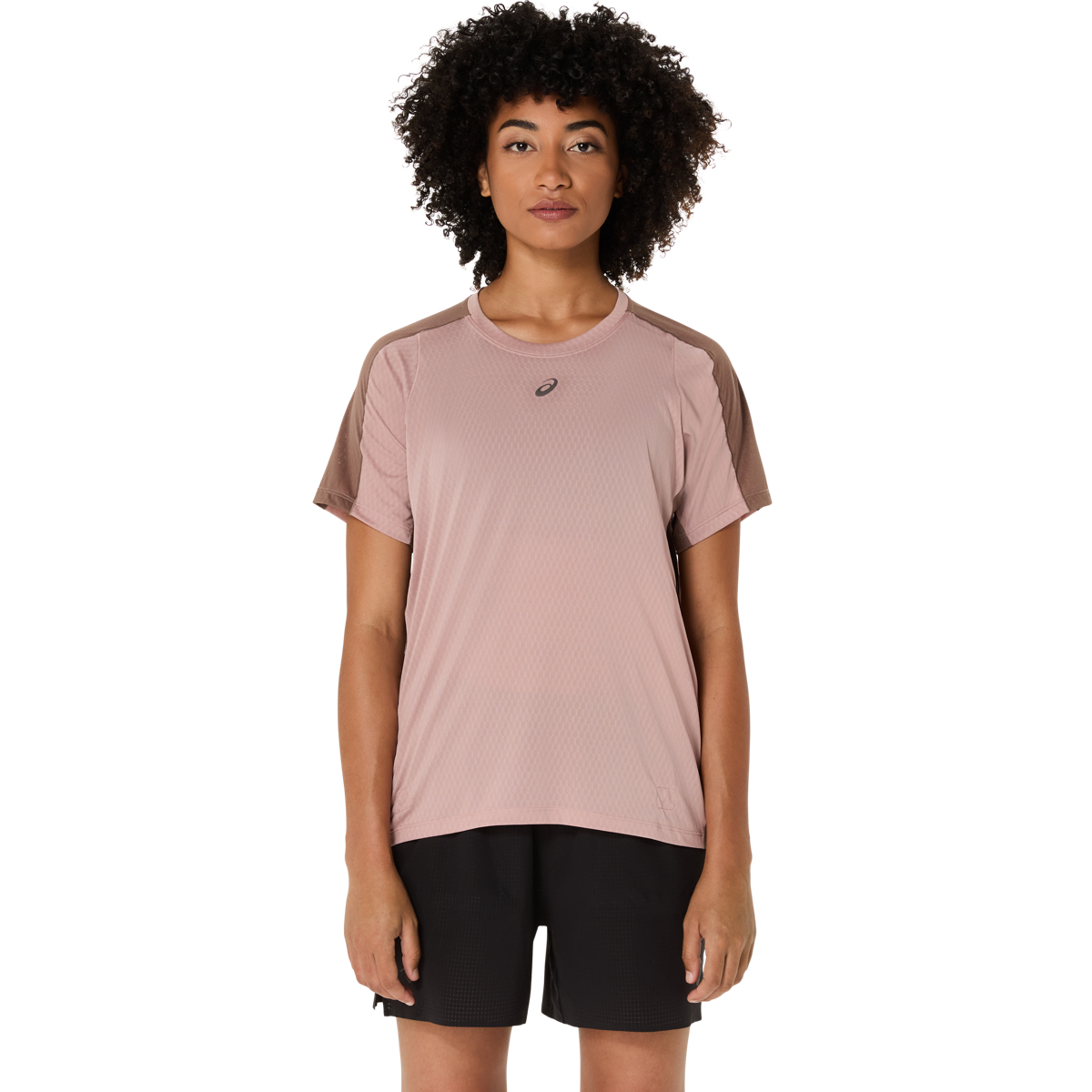 Asics Wms Fujitrail Elite Ss Top Neutral Pink/taupe Grey