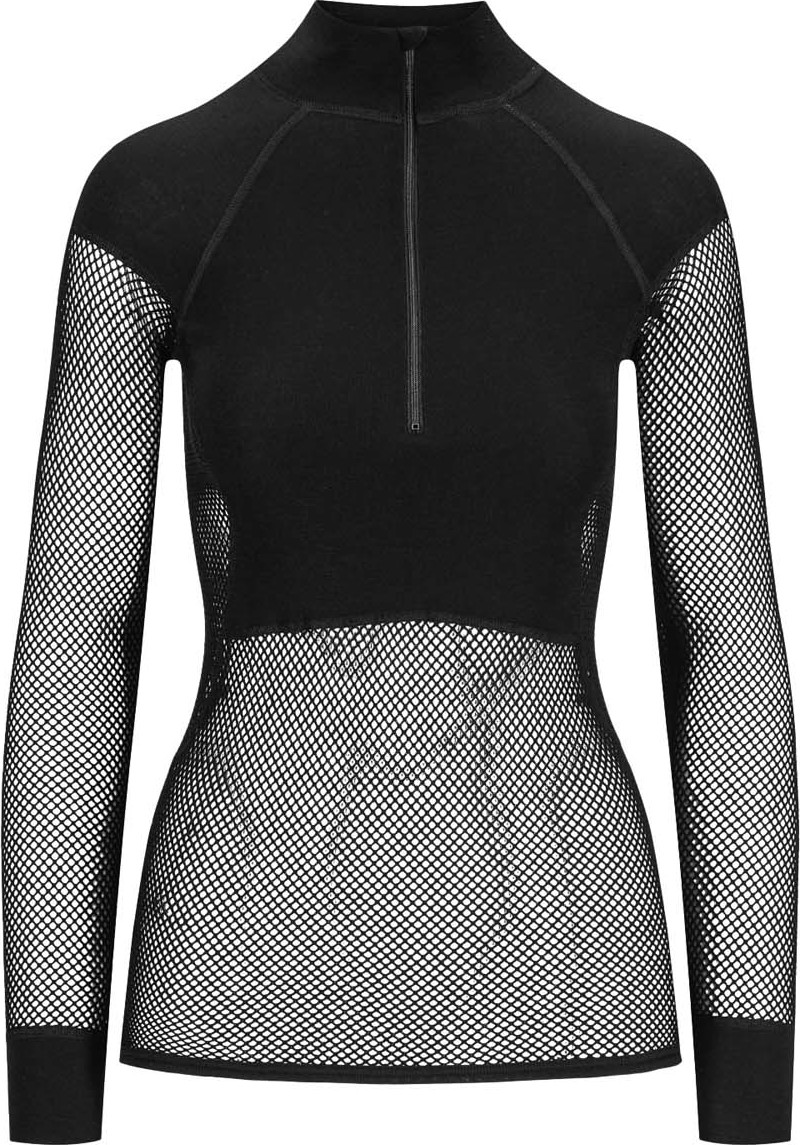 Brynje Women's Wool Thermo Zip Polo Black