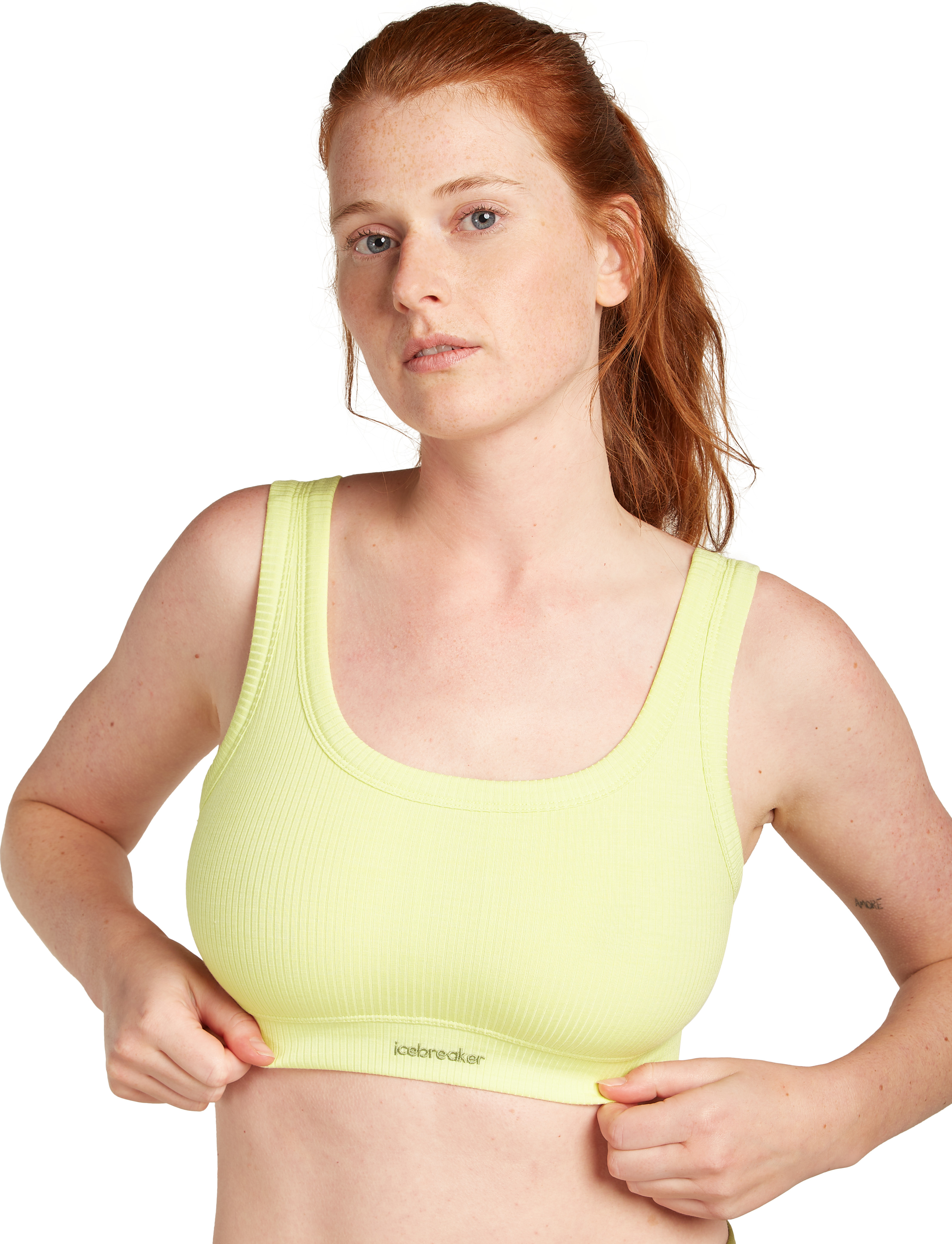 Icebreaker Women's Merino Rib Lotus Bra Citrine