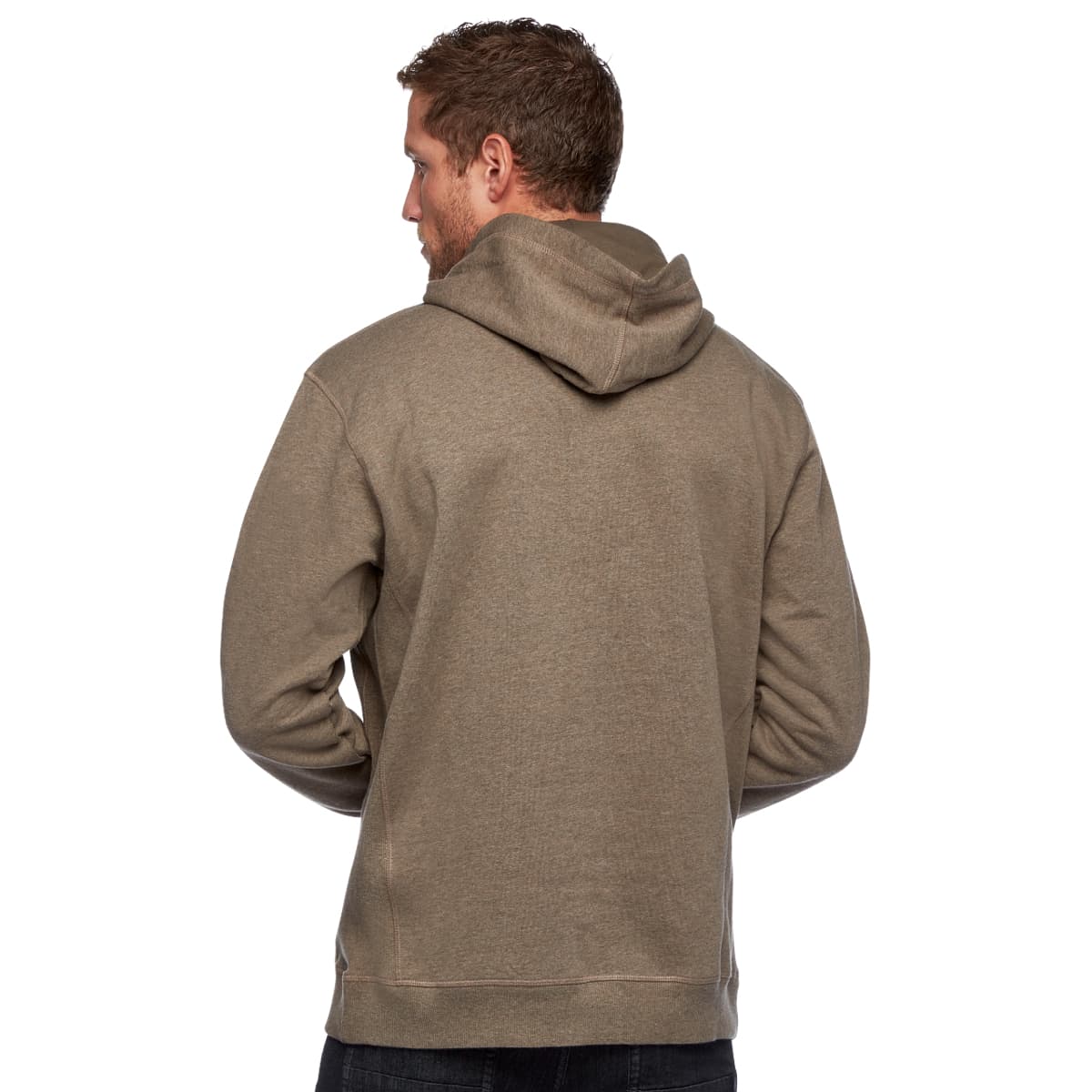 Black Diamond Men's Stacked Logo Hoody Walnut Heather