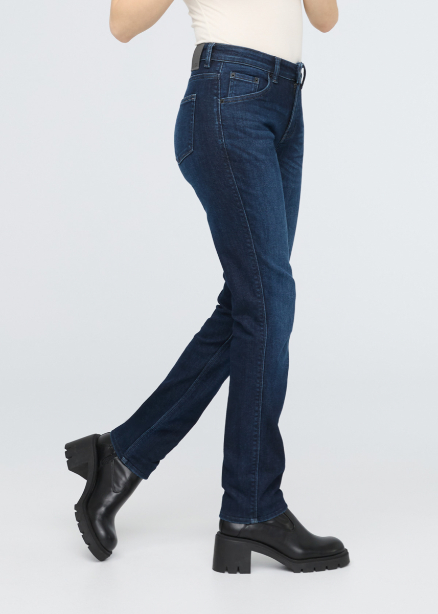 Duer Tech Fleece Denim Slim Straight Dark Indigo