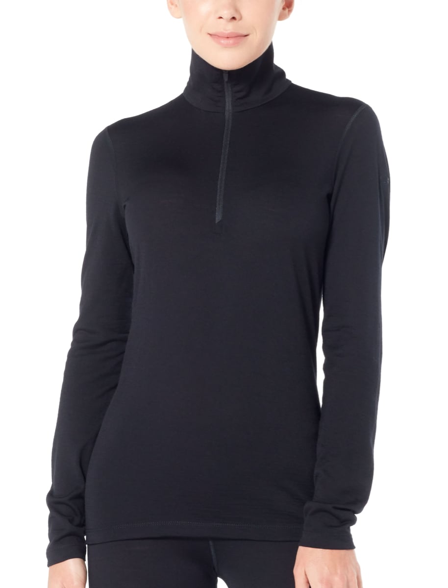 Icebreaker Women's 200 Oasis Longsleeve Half Zip Black