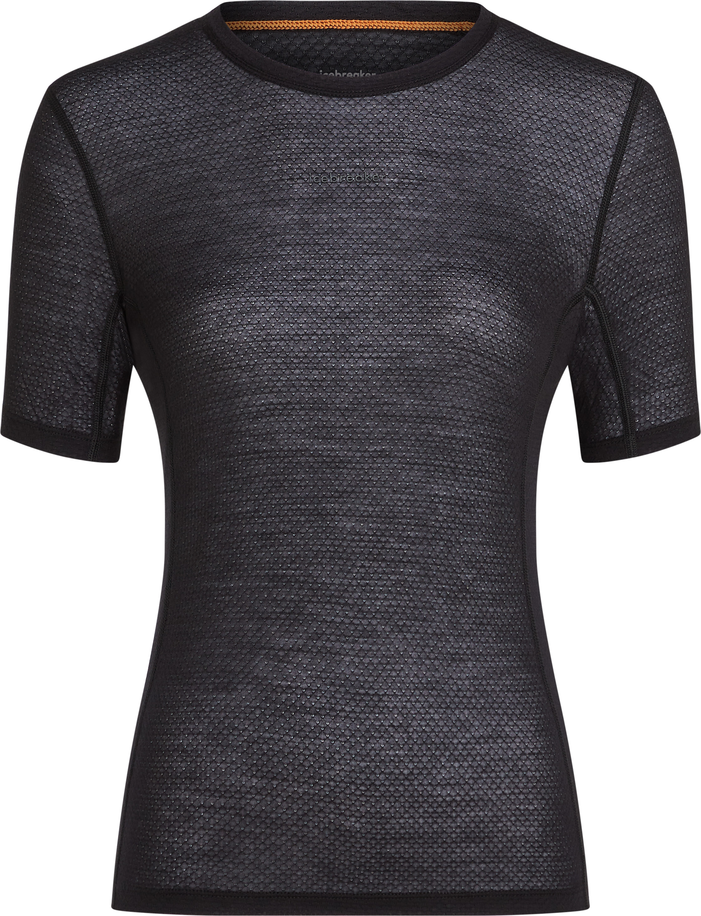 Icebreaker Women's Merino 75 Cool-Lite Featherlight Shortsleeve Crewe Black