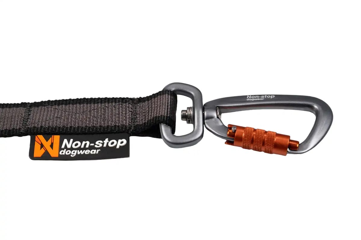 Non-stop Dogwear Touring Bungee Leash 2m/23mm Gray