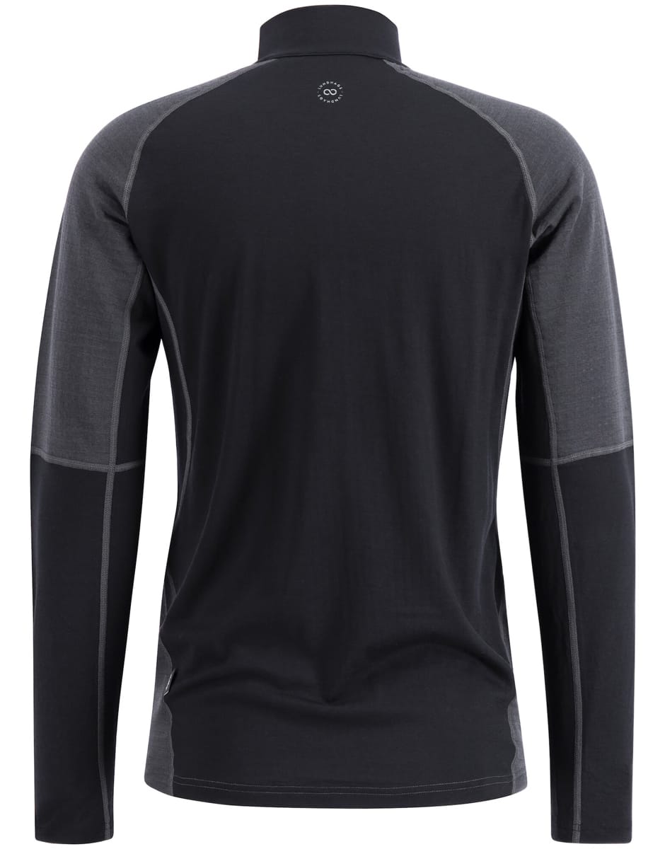 Lundhags Men's Prime Merino Half Zip Charcoal/Black