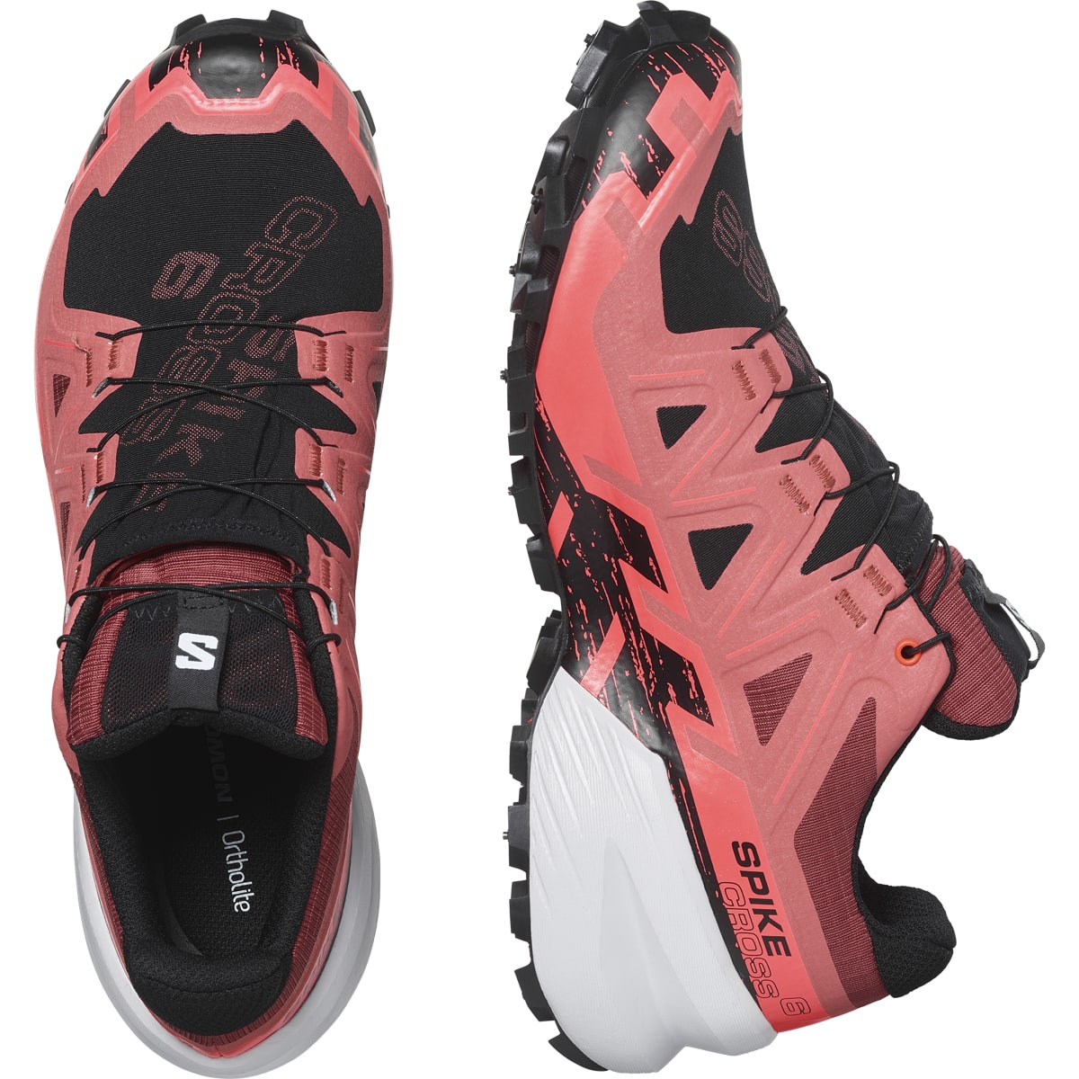 Salomon Unisex Spikecross 6 GORE-TEX Cow Hide/Black/Fiery Coral