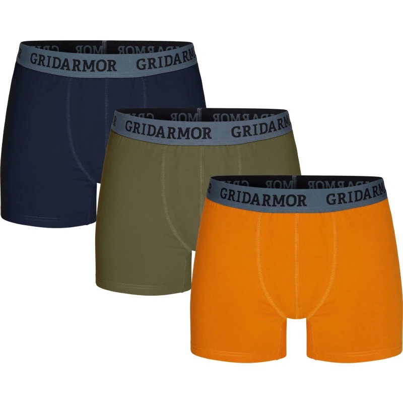 Gridarmor Men's Steine 3p Cotton Boxers 2.0 Multi Color