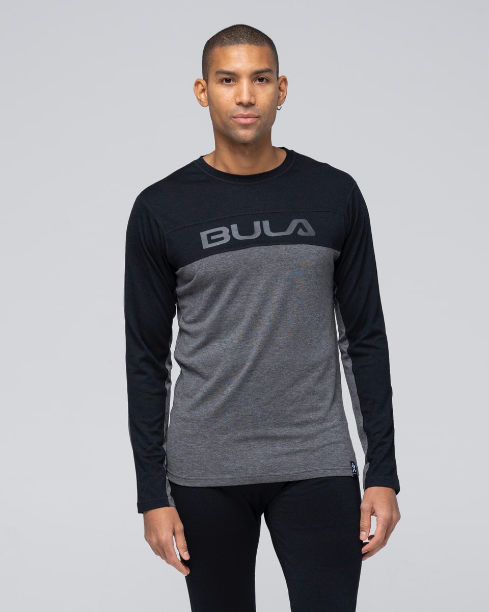 Bula Men's Retro Merino Wool Crew Black