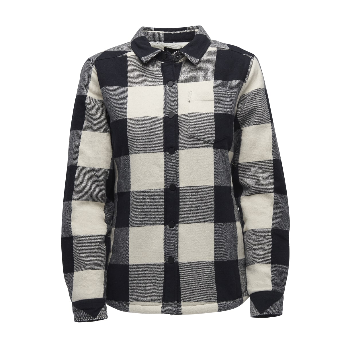 Black Diamond Women's Project Lined Flannel Shirt Black-Off White Plaid