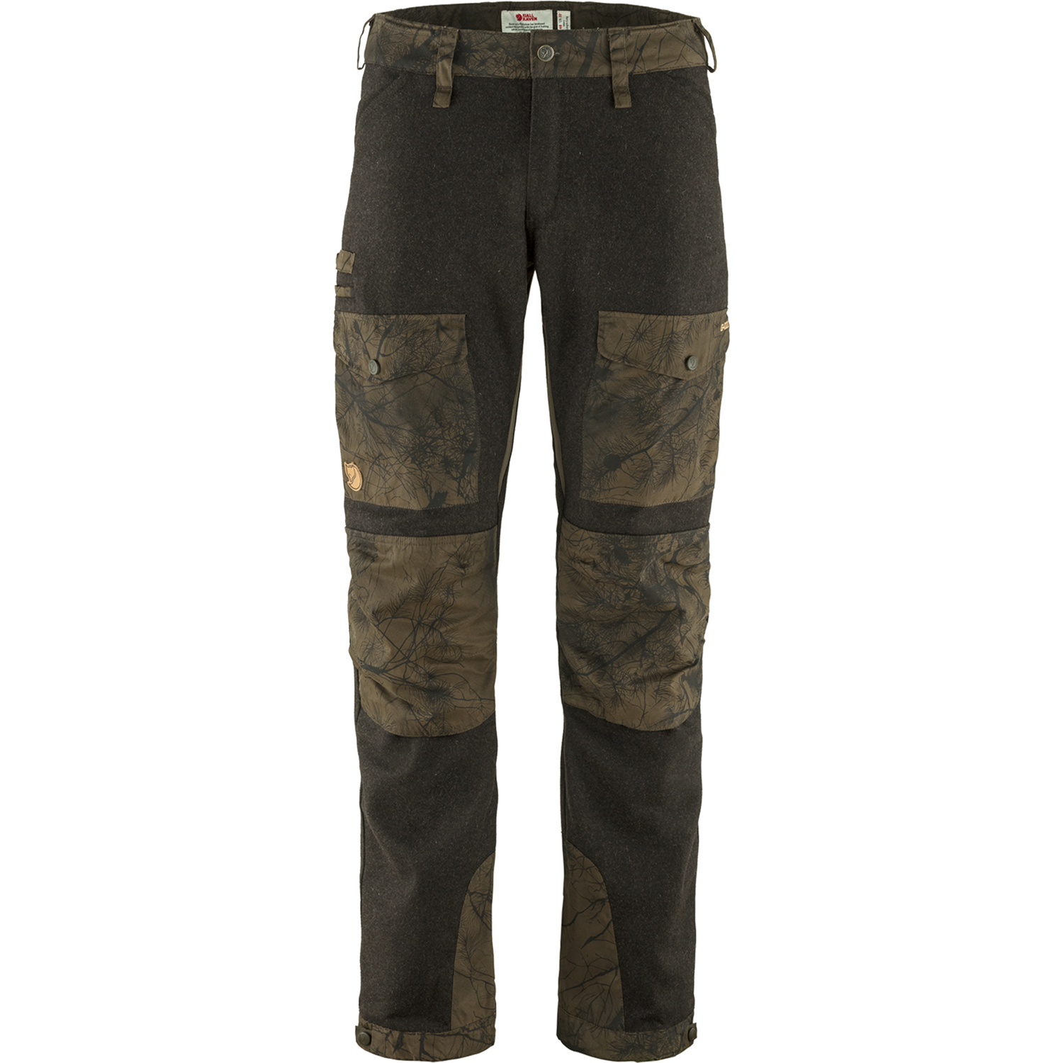 Fjällräven Men's Värmland Wool Trousers Dark Olive/Dark Olive Camo