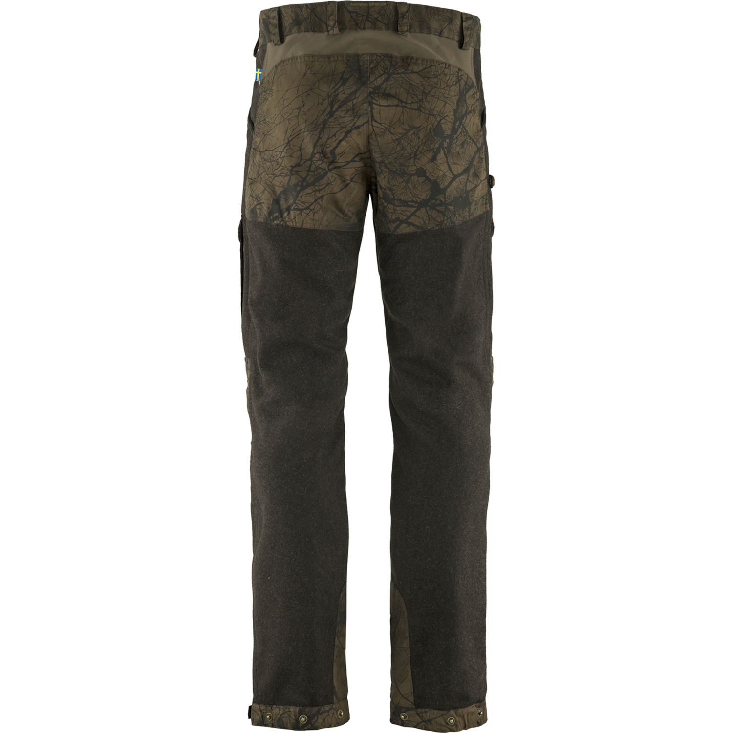 Fjällräven Men's Värmland Wool Trousers Dark Olive/Dark Olive Camo