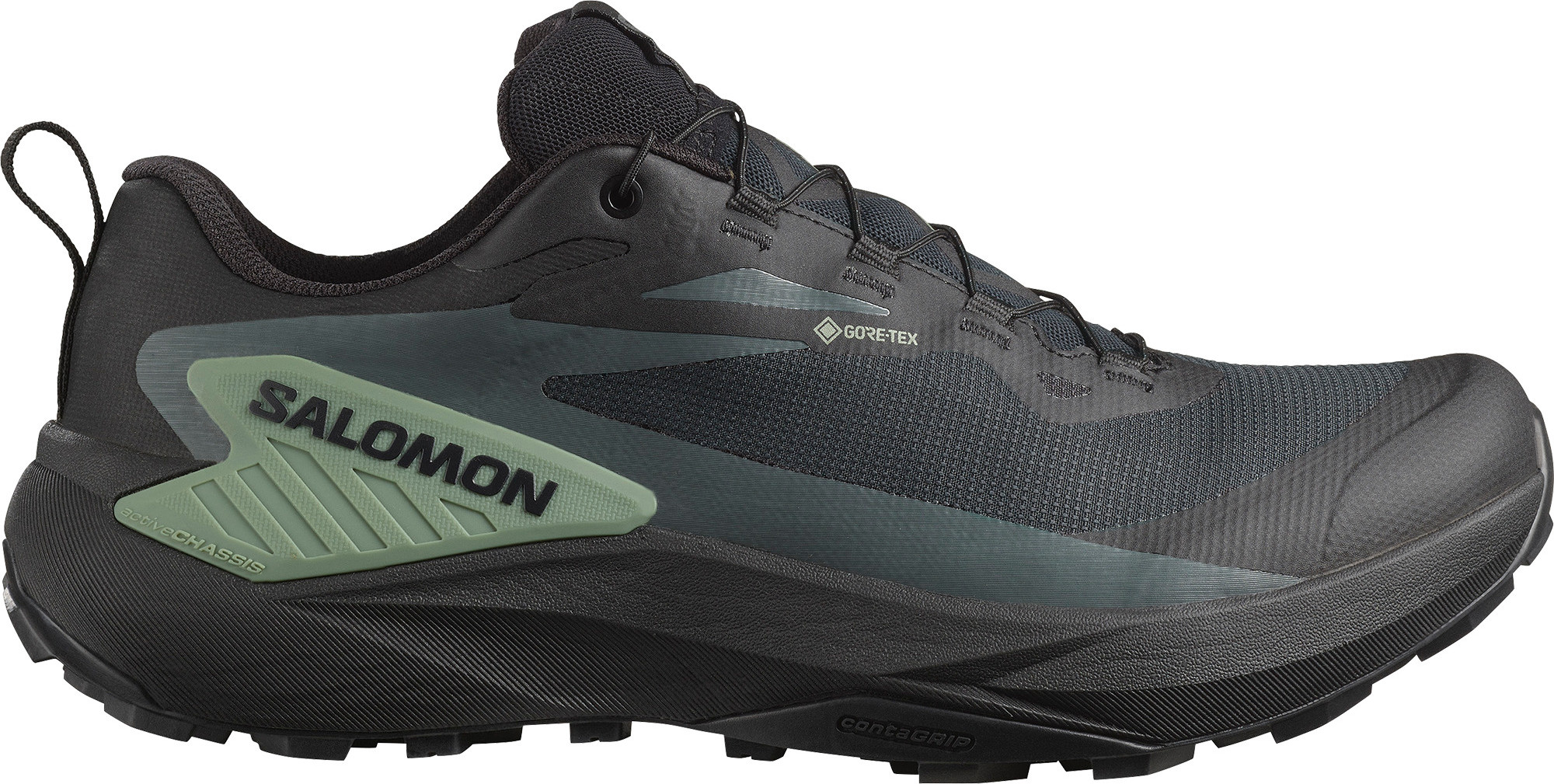 Salomon Men's Genesis GORE-TEX Black/Agave Green/Urban Chic