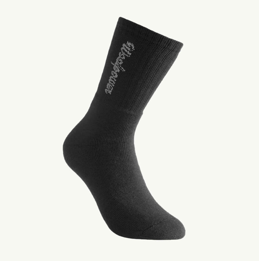 Woolpower Socks 2-Pack Logo 400 Classic Black