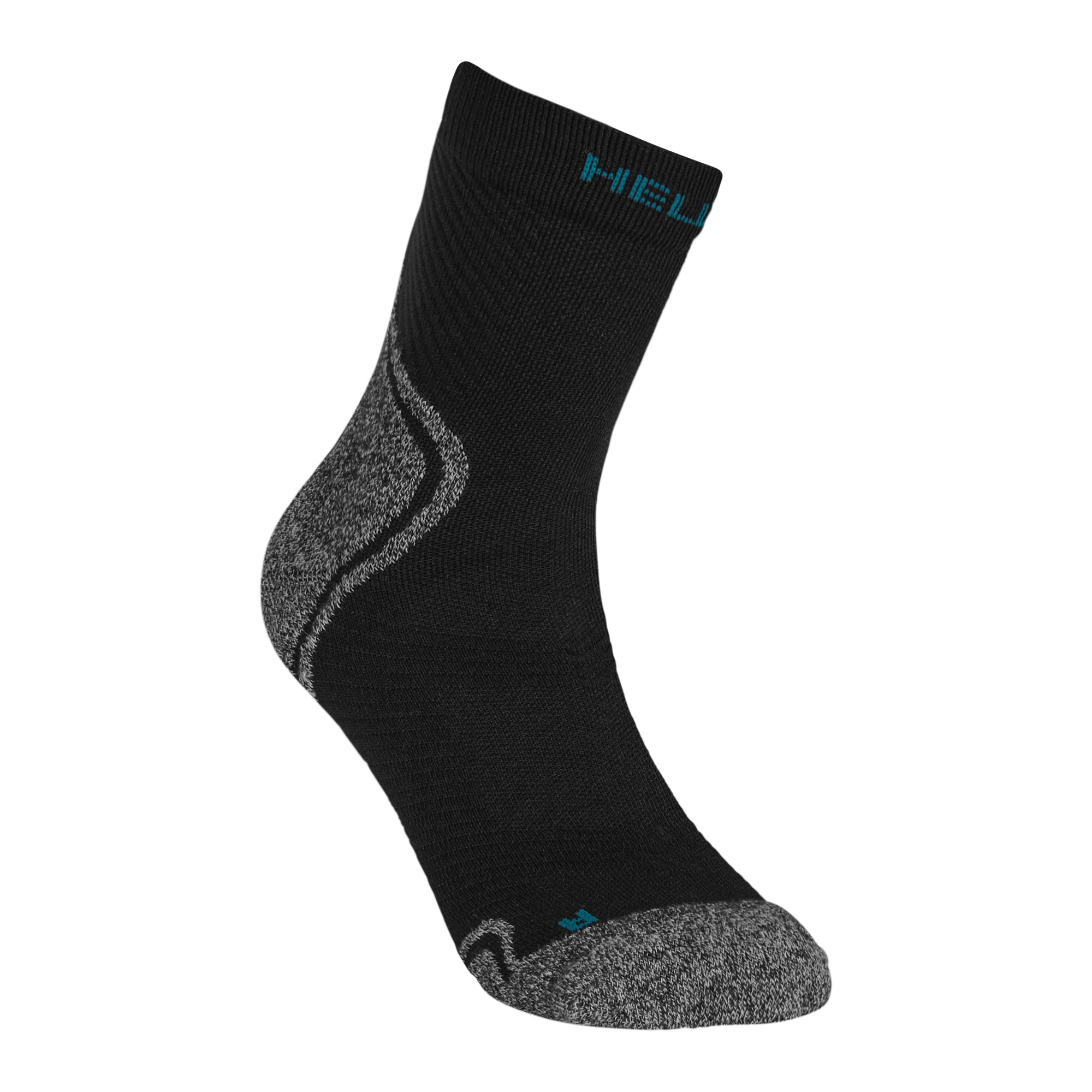 Hellner Mid Tech Run Sock Black Beauty