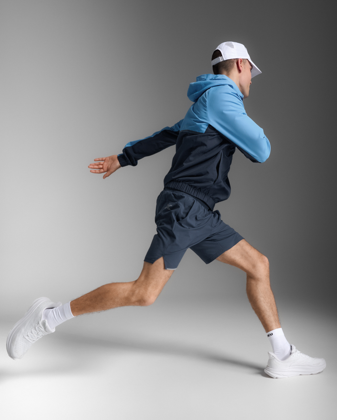 2XU Aero Hex Windbreaker Azure Blue/midnight