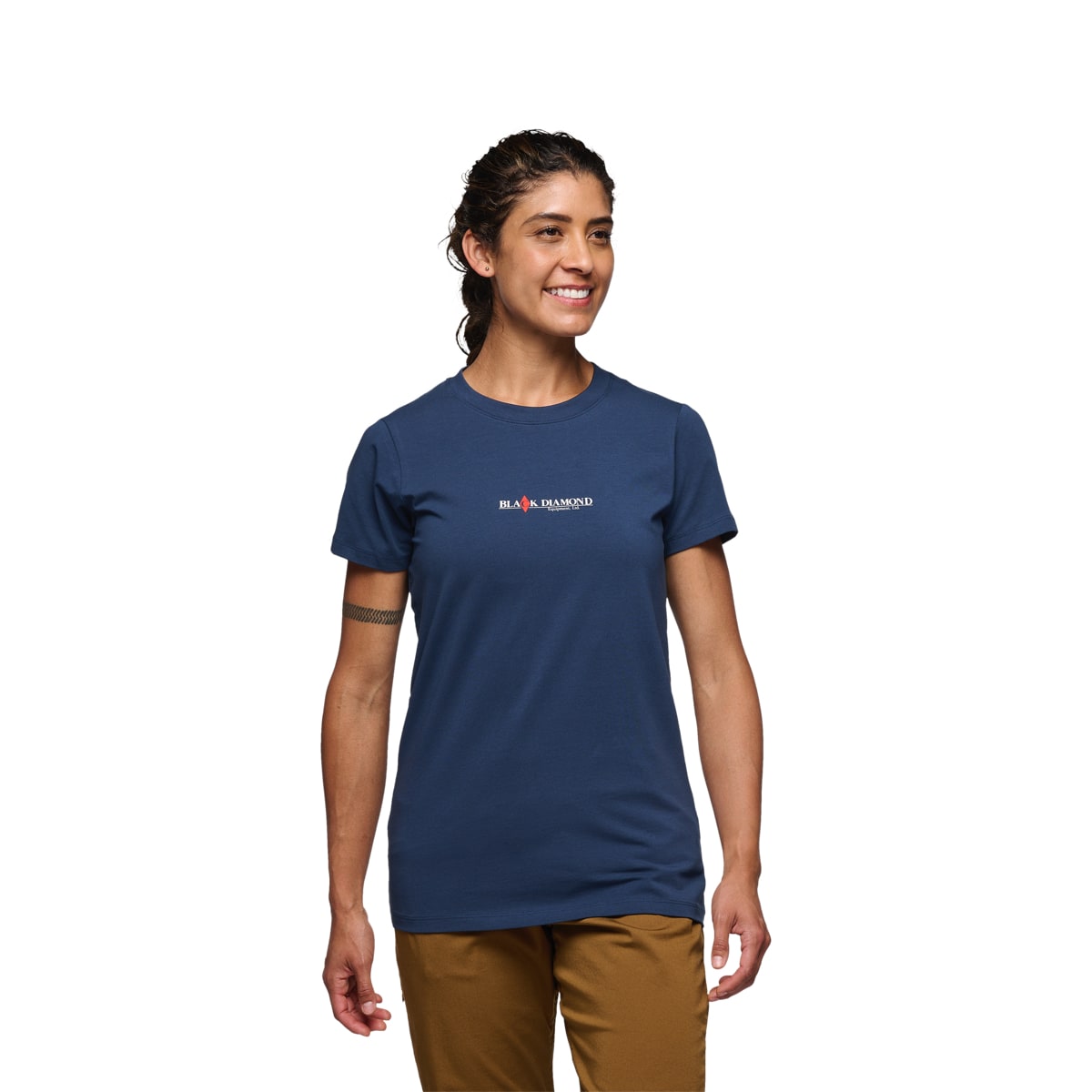 Black Diamond Women's Heritage Wordmark SS Tee Indigo