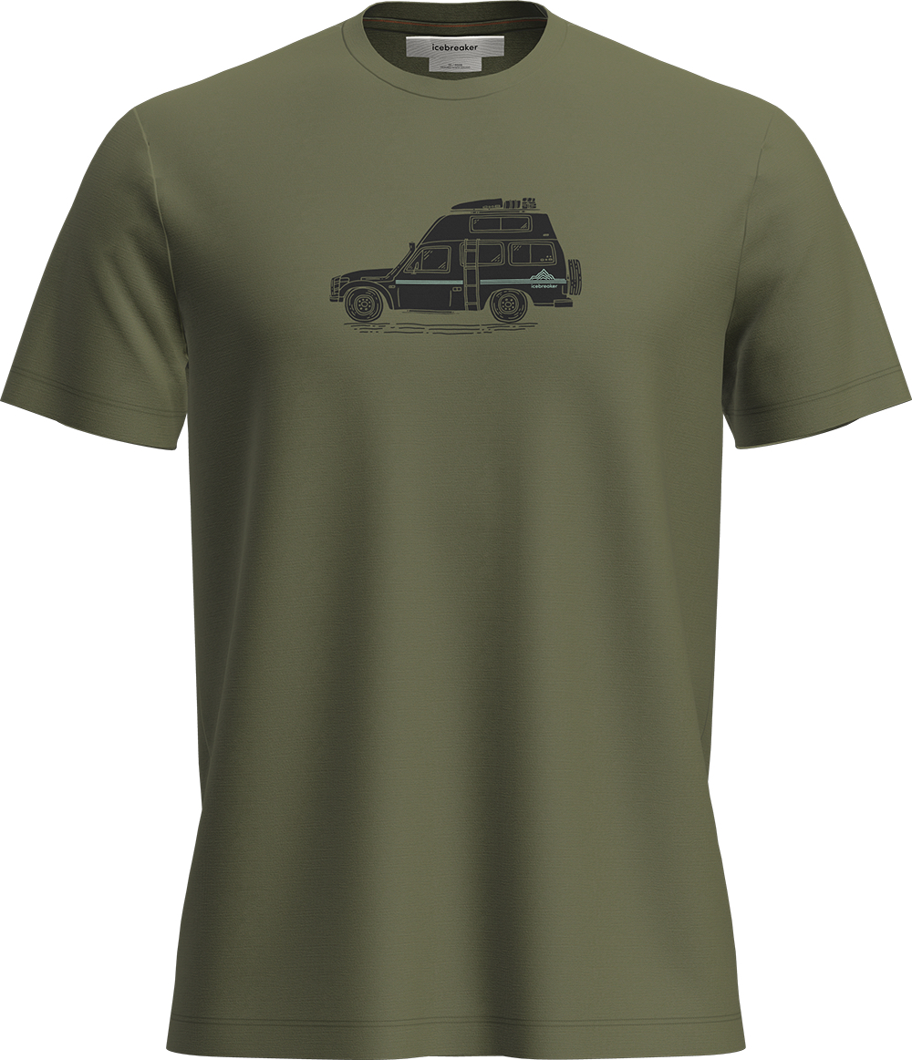 Icebreaker Men Merino 150 Tech Lite Shortsleeve Tee Cosy Camper Sphagnum