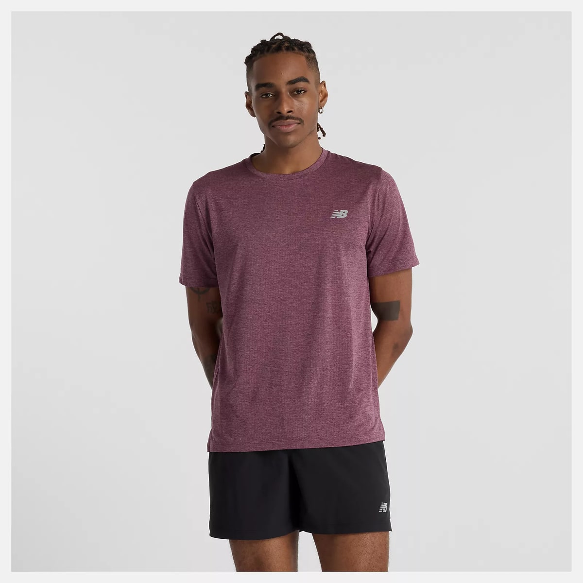 New Balance M Athletics T-Shirt Faded Plum