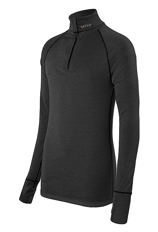 Brynje Unisex Arctic Zip Polo Charcoal