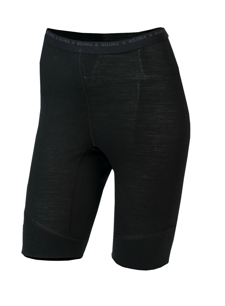 Aclima LightWool Shorts Long Women Jet Black